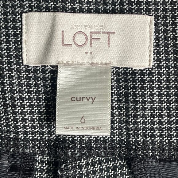 Loft Curvy Fit Houndstooth Bootcut Trouser, Black & Cream, Size 6 - Picture 8 of 11
